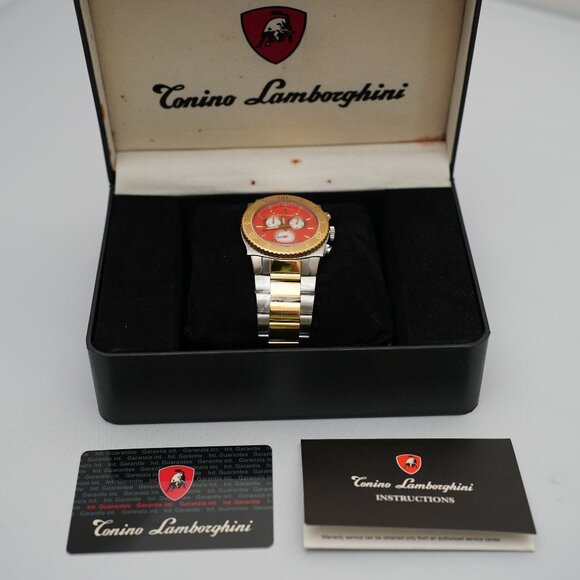 Tonino Lamborghini EN040L.304 Swiss Chronograph New Papers Box(Box Imperfection) - Picture 2 of 3